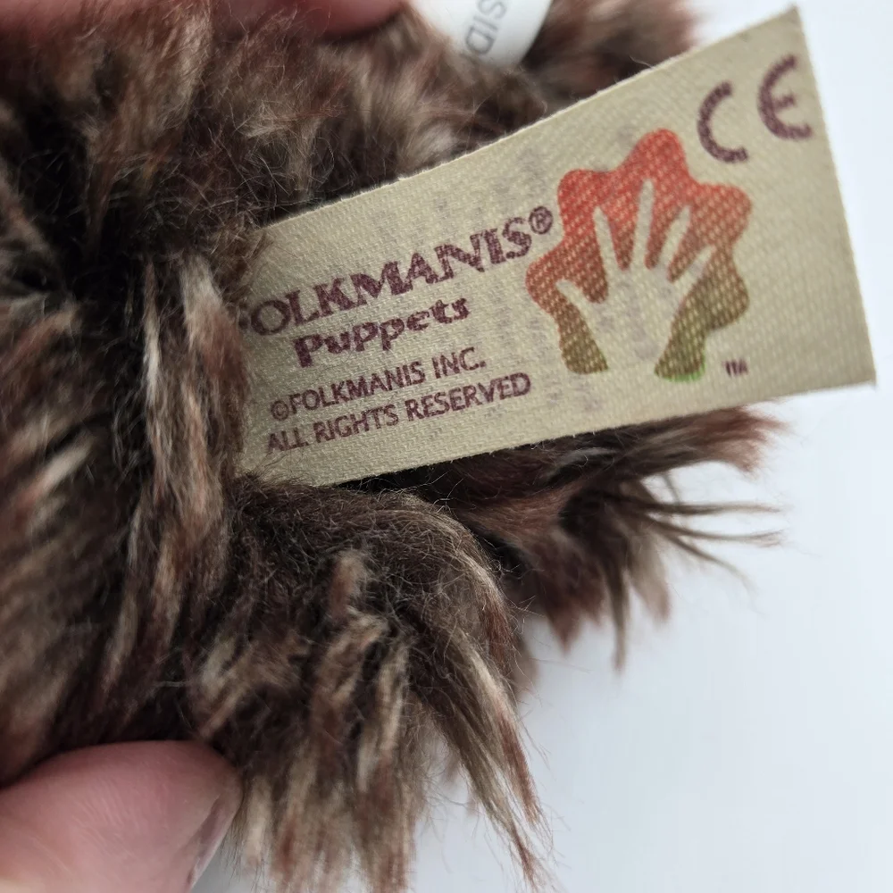 Folkmanis Hedgehog Hand Puppet With Tag
